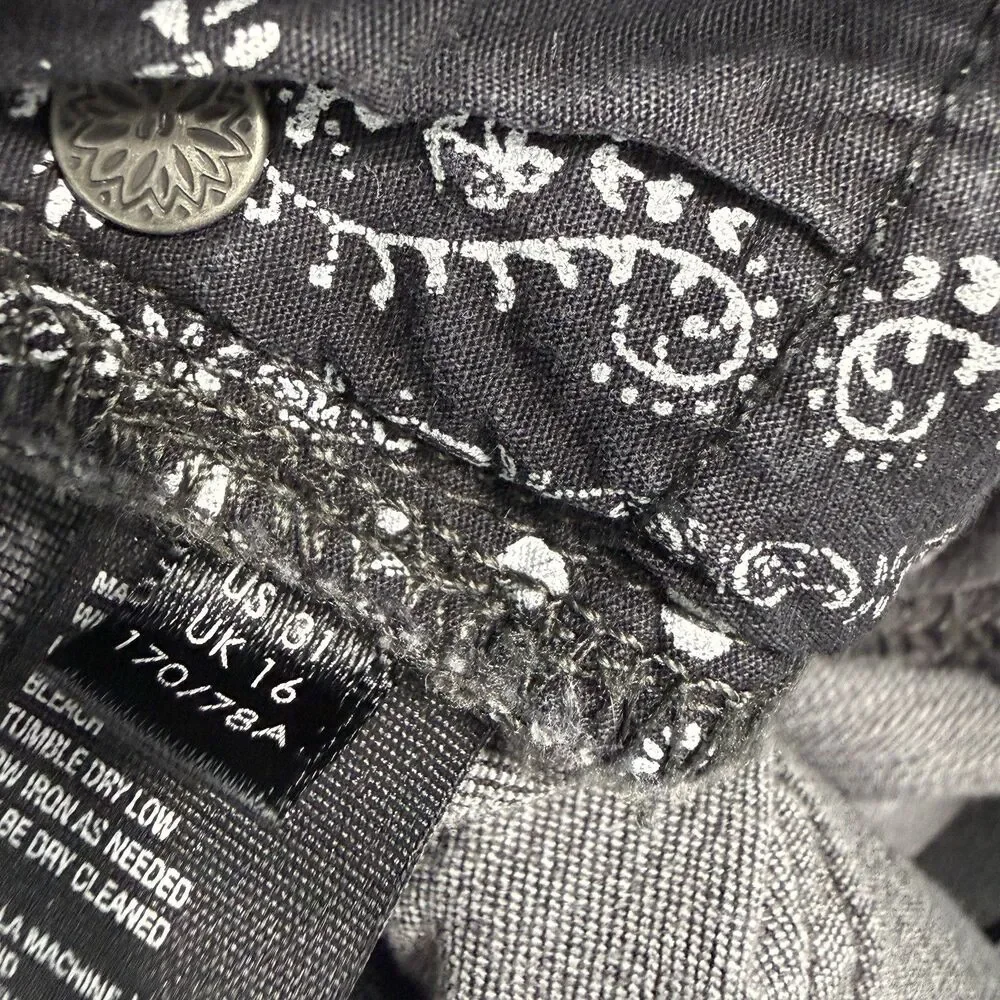 Free People Irreplaceable Flare Jean Raw Frayed Hem Black Women 31 *Read Details